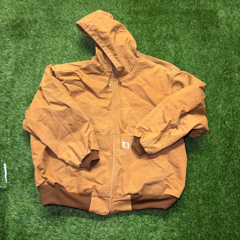 Carhartt J131-BRN Brown Thermal Lined Duck Active Jacket Made in USA 4XL Regular